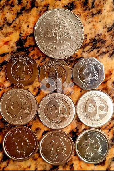 Mix of Lebanese Coins