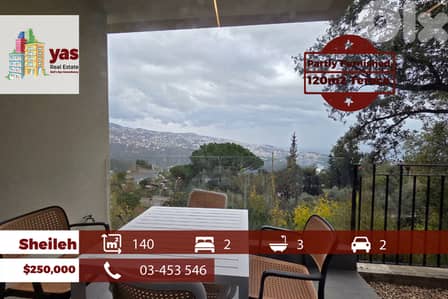 Sheileh 140m2 | 120m2 Terrace | Semi Furnished | Luxiry |Open View |TO