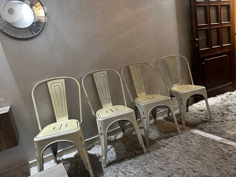 steel chairs in excellent condition. 30$/chair 3