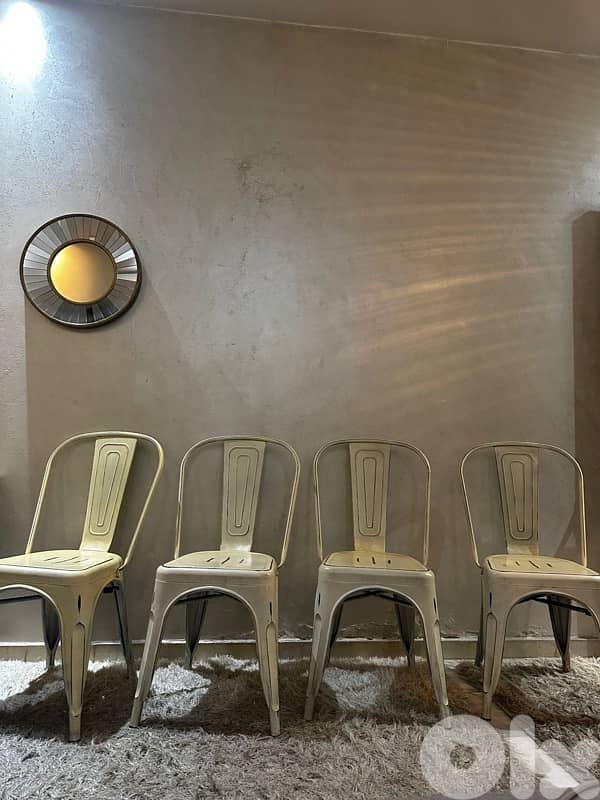 steel chairs in excellent condition. 30$/chair 4