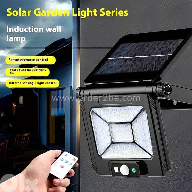 750-Lumen Solar Wall Light: Motion Sensor, Dual Power & IP65 Security 1
