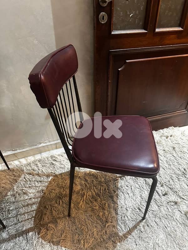 4 vintage leather chairs from 70's. 180$ 1