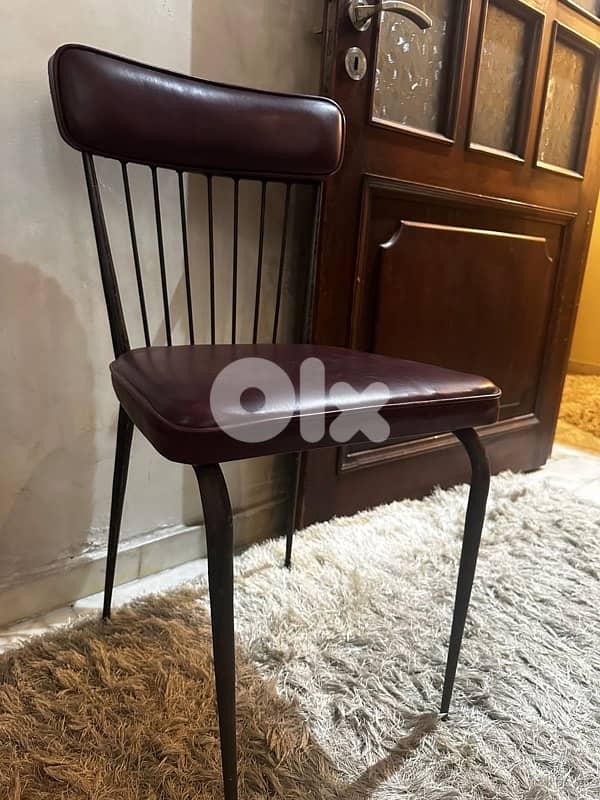 4 vintage leather chairs from 70's. 180$ 2