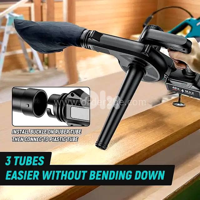 48VH Cordless 2-in-1 Leaf Blower — Vacuum Kit with Dual Battery Power 3