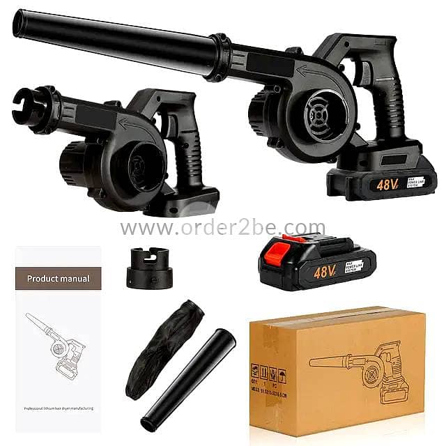 48VH Cordless 2-in-1 Leaf Blower — Vacuum Kit with Dual Battery Power 11