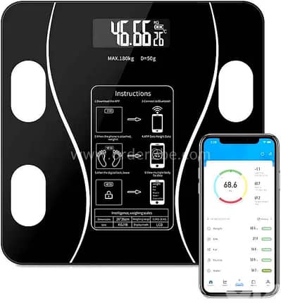 17-Metric Bluetooth Smart Scale: Body Composition Analysis & App Sync