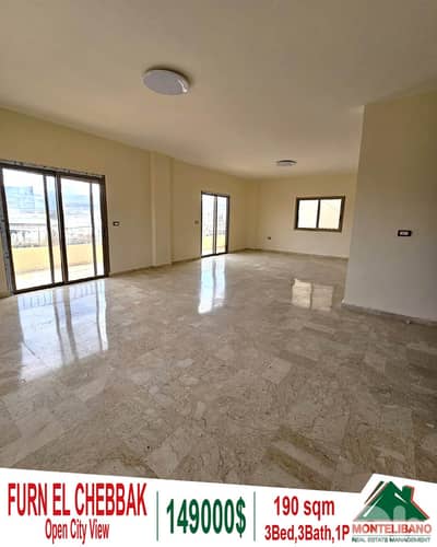 Prime Location 190 sqm Apartment For Sale in Furn El Chebbak+City View