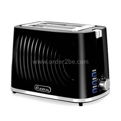 Lexical 900W 2-Slice Toaster: 7 Browning Levels & Removable Crumb Tray