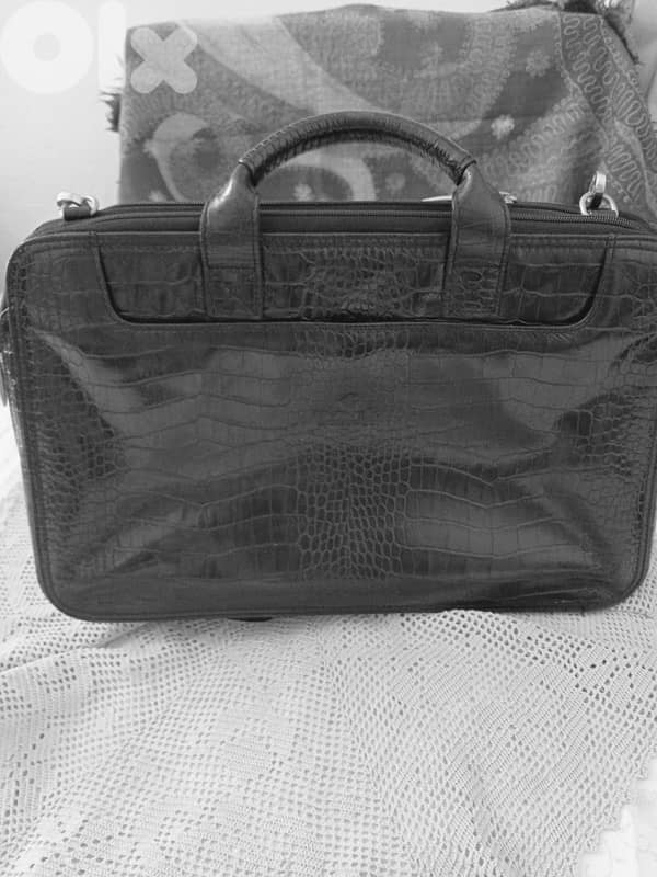 GENUINE CROCO EMINSA BRIEFCASE-laptop 1