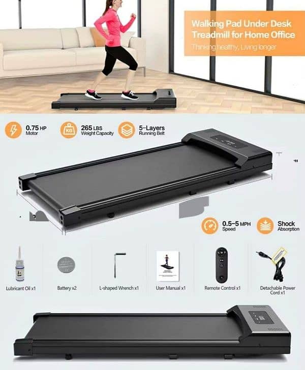 foldable treadmill 2hp motor with remote 1