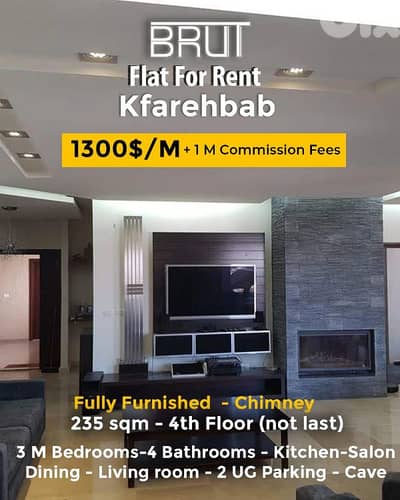 Furnished Apartment for rent in kfarhbab open sea view