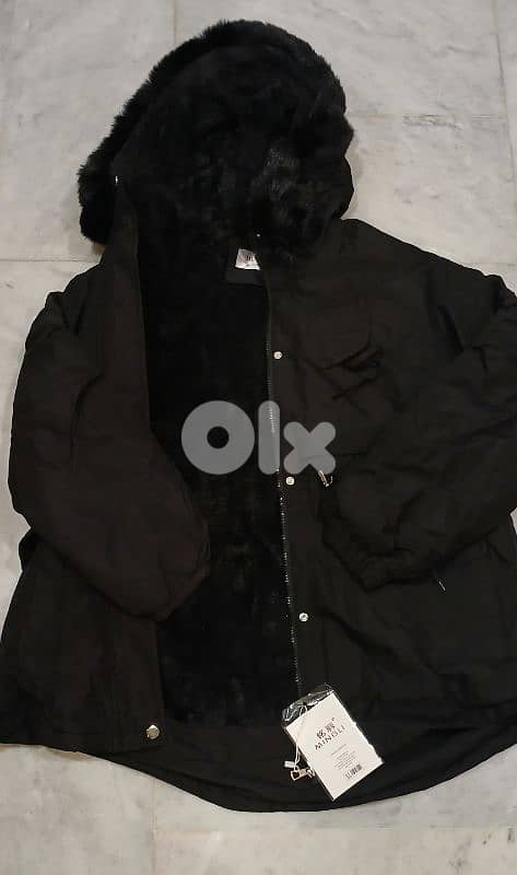 New Woman Black Furr Coat - still tag on it 10