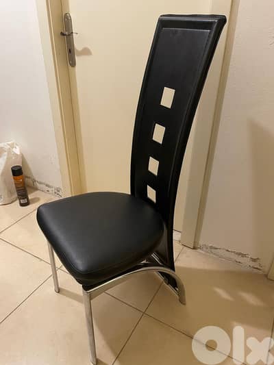 Modern Black Chairs (Set of 6)