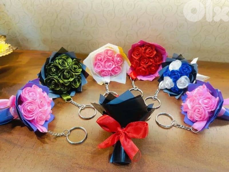handmade ribbon flowers and butterfly bouquet 1