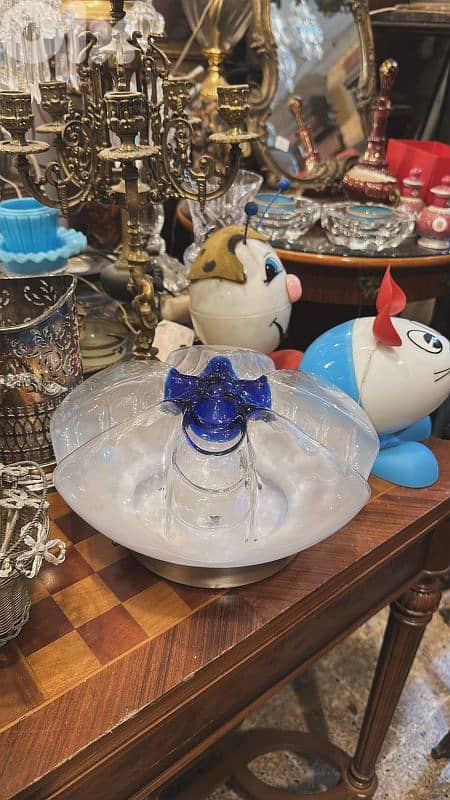 pair italian Flush Mount in murano Galss 1980s 2