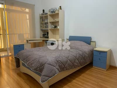 Like New Twin Bed 120cm Frame + Matress + Commode تخت كامل مع فرشة