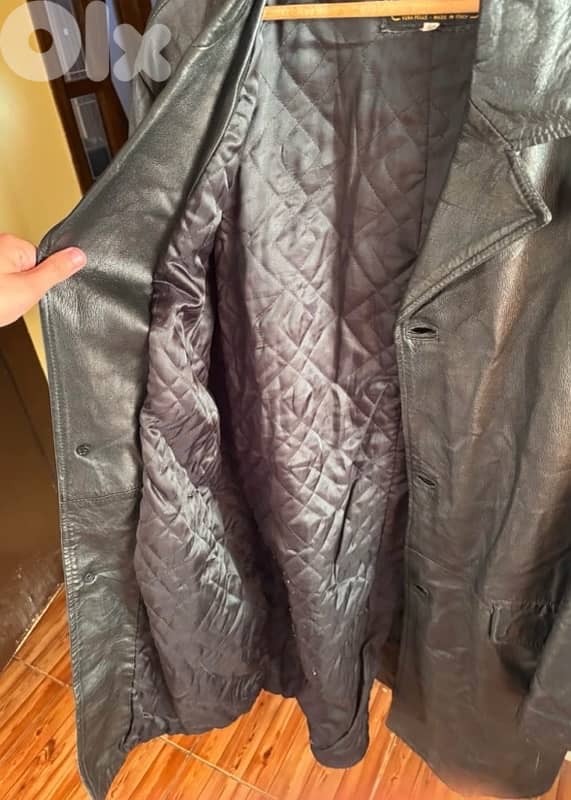 Genuine Italian Leather Coat • Nuova Moda (Size 50/L) • Made in Italy 1