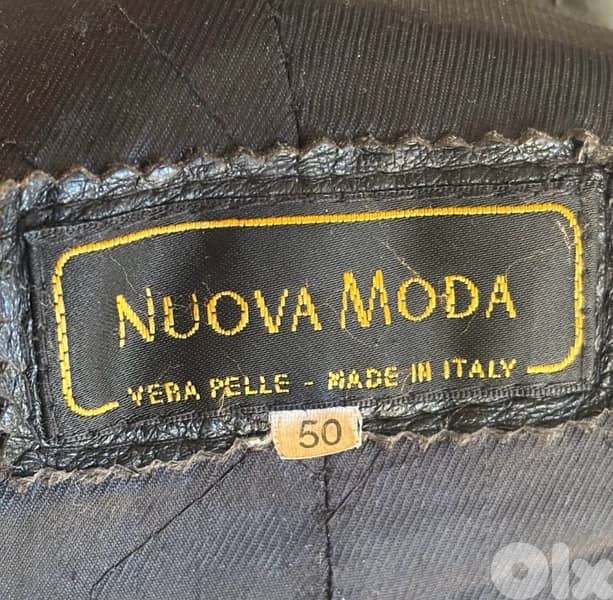 Genuine Italian Leather Coat • Nuova Moda (Size 50/L) • Made in Italy 3