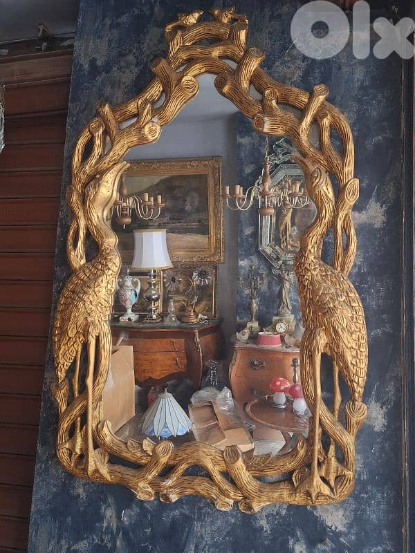 antique wooden mirror 4