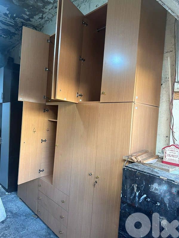 خزانة ست درف طابقين جامبو 250 سم ارتفاع 3 امتار شبه جديدة 4