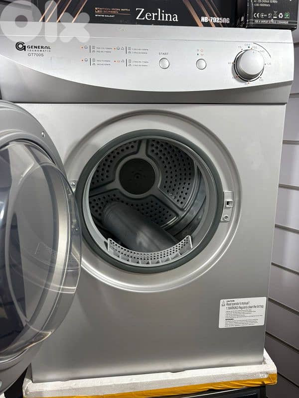 Dryer General 7kg Silver نشافة جنرال نبريش فضية 1