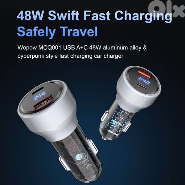 wopow Car adapter 48w 1