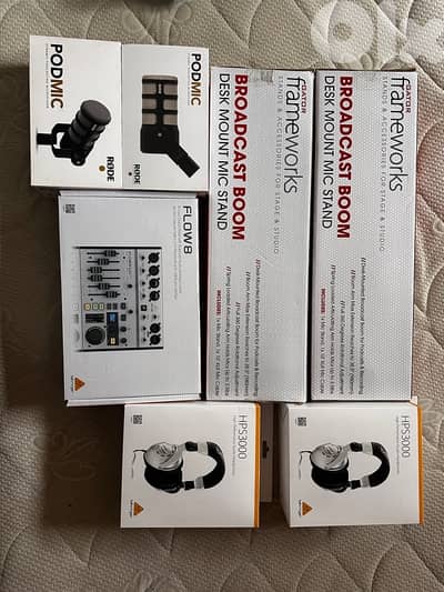 rode duo podcast setup