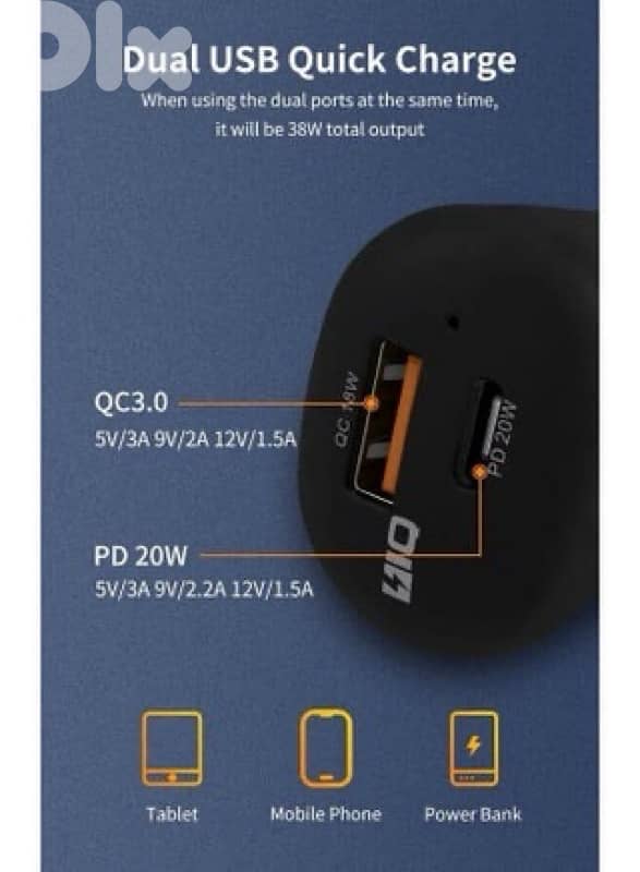 Wopow WR02 – Dual USB Car Charger   Power up your drive with 4