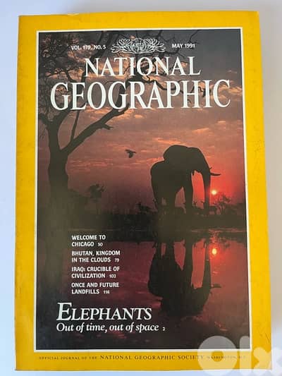 National Geographic Magazine May 1991 - Elephants