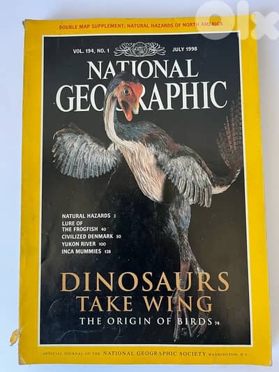 National Geographic Magazine July 1998 - Dinosaurs Take Wing
