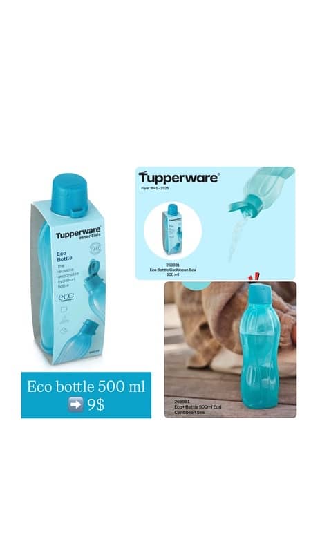 Tupperware eco bottles 1
