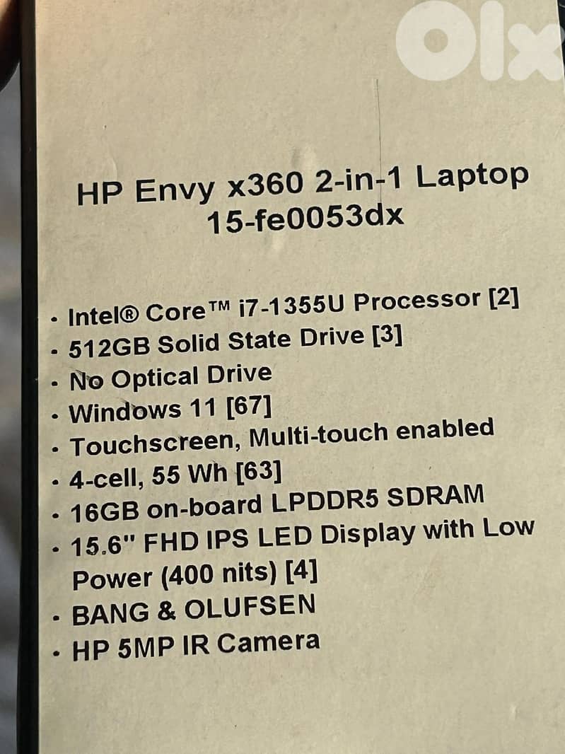 HP ENVY 15 x360 / Core i7 - 13th Gen / Still New in Box 2