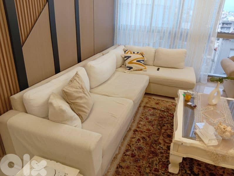 corner sofa with tables 2