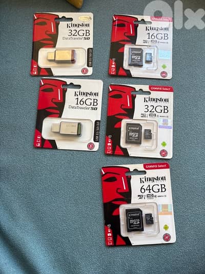 kingston memory cards/usb