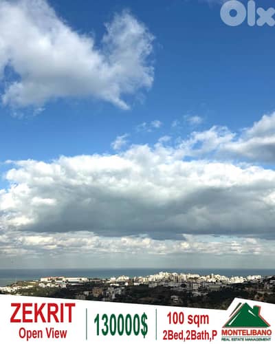 Brand New 100 sqm Apartment For Sale in Zekrit with Open View