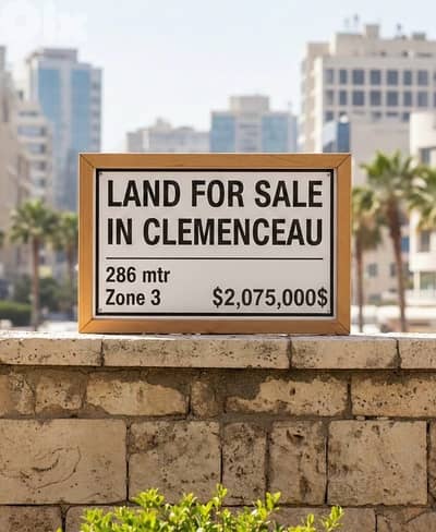 Land For Sale In Clemenceau 286 Sqm | ارض للبيع في كليمونصو