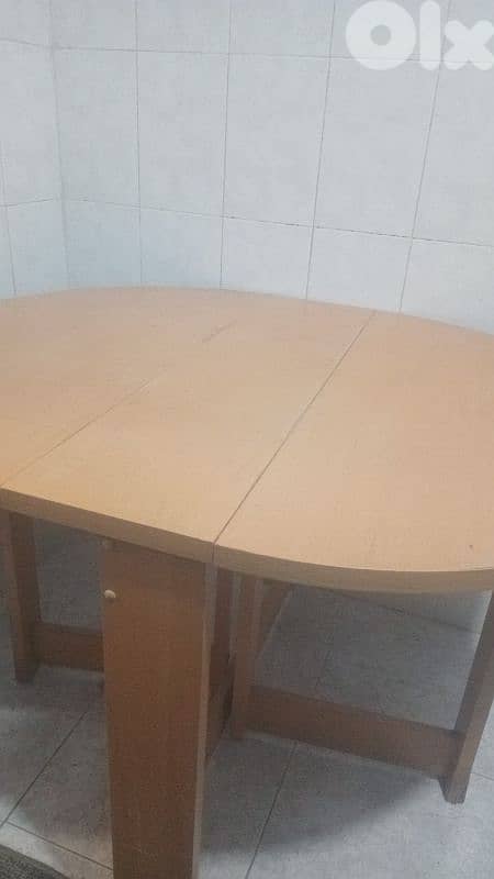 طاولة خشب طبيعي مرتب متنطوى 5