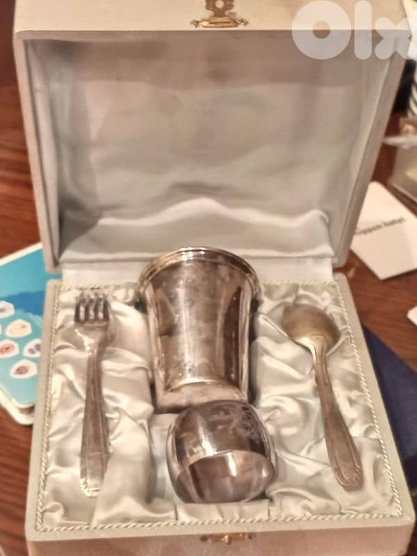 silver platted cup in its original box 1