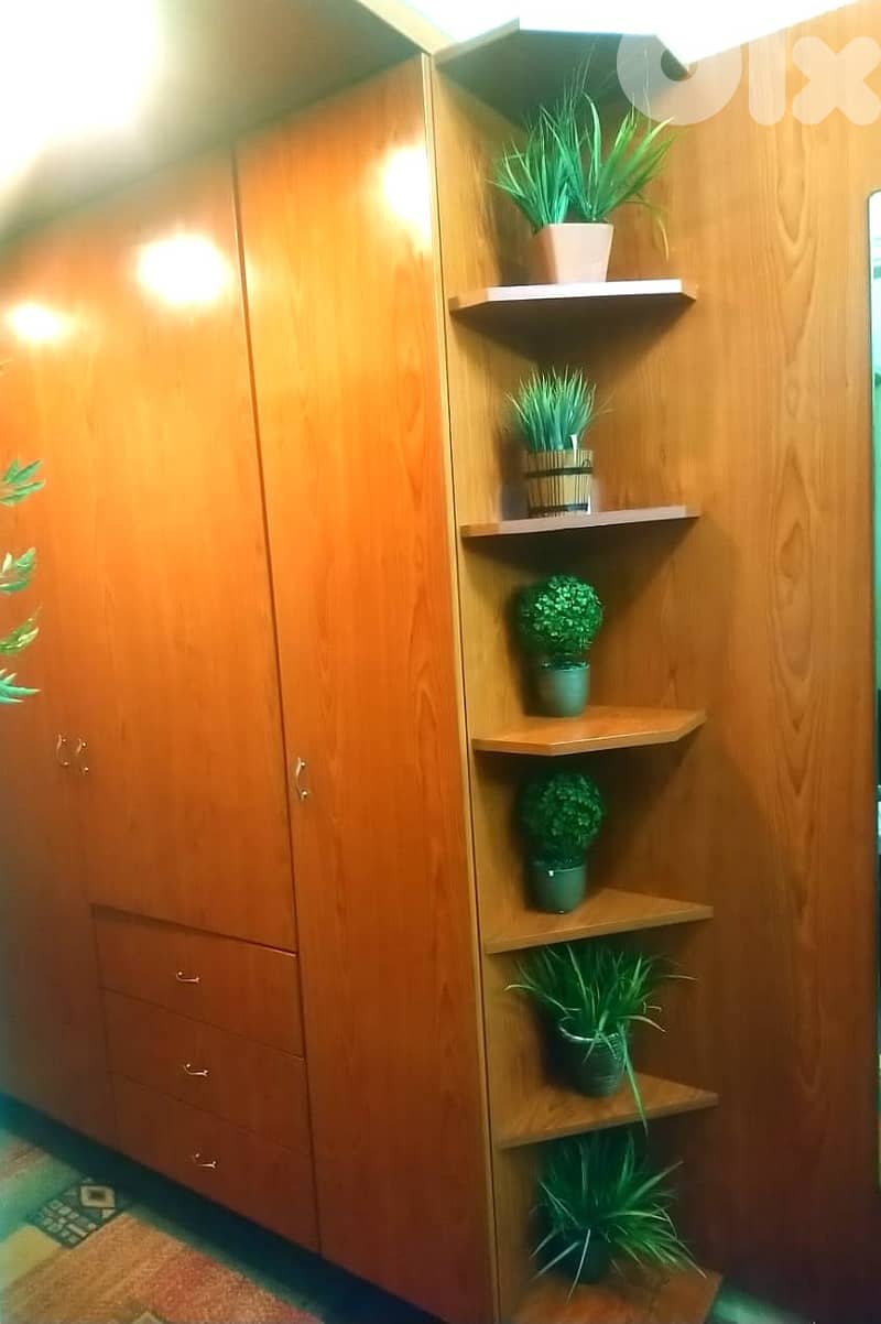 Large Modular Wooden Storage Unit / Wardrobe with Shelves & Drawer 3