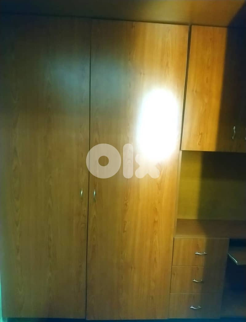 Large Modular Wooden Storage Unit / Wardrobe with Shelves & Drawer 4