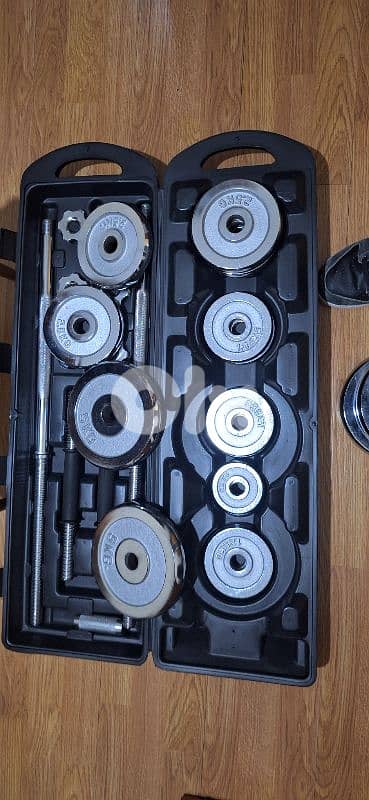 chrome adjustable dumbbells