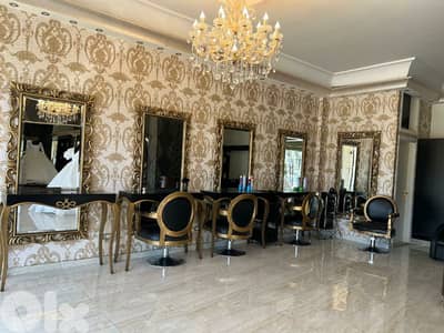 Hair salon chairs and tables