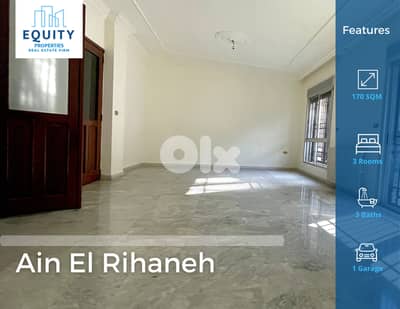 170 SQM Apartment With Terrace For Rent In Ain El Rihaneh #RK35164