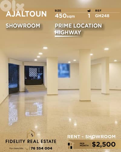 Showroom for rent Ajaltoun  GH248 معرض للإيجار في عجلتون