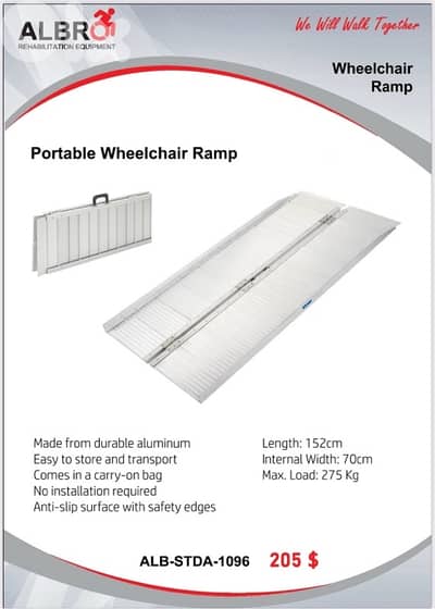 Portable Wheelchair Ramp Aluminum
