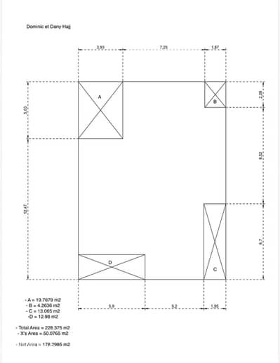 Three bedrooms 190m2 Appartment in Mansourieh, Next to Villa Wakim
