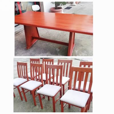 طاولي ٦كراسي خشب مسيف. موجود عدد٢