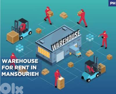 Functional Warehouse for rent in Mansourieh-المنصورية ! REF#PH131344 !