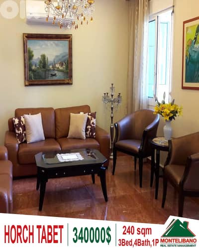 240 sqm Apartment For Sale in Horch Tabet (حرش تابت)