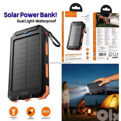 solar power bank hoco with led ligh